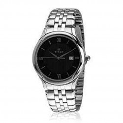 https://www.himelshop.com/Titan 1494SM03 Contemporary Black Dial Watch For Men- Silver
