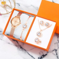 https://www.himelshop.com/Quartz Bee Logo Ladies Watch With Bracelet, Necklace & Ring watches