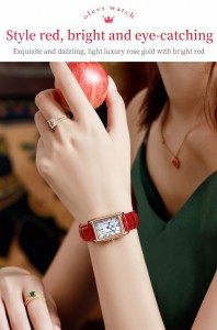 OLEVS Watch 6625-3 Fashion Alloy Luxury Square