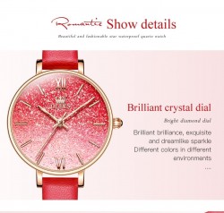 Olevs Watch 6643-1 Leather Quartz