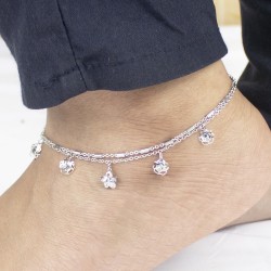 https://www.himelshop.com/Star Silver Anklet (Payel) for Women