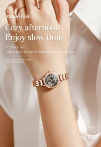Olevs Watch 5508 Rose Gold Diamond