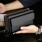 https://www.himelshop.com/High Quality Genuine Leather Luxury Wallet Women & Men Double Zippers Long Purse