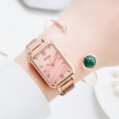 https://www.himelshop.com/Women Fashion Quartz Watch Bracelet with Pink Dial Luxury Women Watch Gaiety